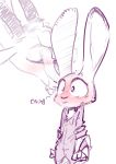  &lt;3 absurd_res antelope blush bovid dialogue disney female female/female gazelle gazelle_(zootopia) hair hi_res horn judy_hopps kissing lagomorph leporid mammal nobby_(artist) rabbit zootopia 