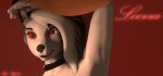  3d_(artwork) anthro breasts canid canid_demon demon digital_media_(artwork) female hellhound hi_res loona_(vivzmind) mammal muscular nude pose realtime solo yogher 