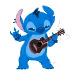  1:1 2019 4_fingers 4_toes alien blue_body blue_claws blue_eyes blue_nose bracelet claws devil_horns_(gesture) disney ear_piercing ear_ring experiment_(lilo_and_stitch) fingers gesture holding_musical_instrument holding_object jewelry lilo_and_stitch lute mohawk_(hairstyle) musical_instrument notched_ear piercing plucked_string_instrument simple_background solo spiked_bracelet spikes stitch_(lilo_and_stitch) string_instrument the-nika toes ukulele white_background 