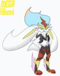  animated blakeshutters cinderace fan_character fire hi_res hibani lightning mega_evolution nintendo pok&eacute;mon pok&eacute;mon_(species) simple_background video_games 