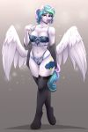  absurd_res anthro big_breasts bra breasts cleavage clothed clothing equid fairdahlia female hi_res horn legwear lingerie mammal my_little_pony panties solo thigh_highs underwear winged_unicorn wings 