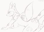  2d_animation all_fours animated anthro breasts cooliehigh digimon digimon_(species) doggystyle female from_behind_position genitals male penis renamon sex simple_background 