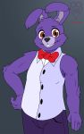  anthro bonnie_(fnaf) clothed clothing five_nights_at_freddy&#039;s hi_res lagomorph leporid looking_at_viewer male mammal rabbit solo thevgbear video_games 