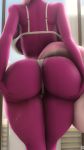  3d_(artwork) anthro big_breasts big_butt breasts butt cheerilee_(mlp) digital_media_(artwork) female friendship_is_magic hi_res huge_butt my_little_pony rear_view solo source_filmmaker symm 