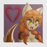  &lt;3 1:1 2019 2020 antenna_hair anthro badger bangs big_breasts bow breasts brown_body brown_fur brown_nose cleavage clothed clothing cute_fangs eyebrow_through_hair eyebrows eyelashes fangs female fingers freckles fur hair half-length_portrait honey_pie_(character) hybrid inner_ear_fluff jewelry long_hair mammal mustelid musteline orange_hair piercing ponytail portrait simple_background solo stripes tongue tongue_piercing tongue_ring translucent translucent_hair tuft whiskers yellow_eyes zoel_no_one 