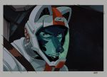  anthro armor canid canine canis cckatoo clothed clothing cockpit detailed_background gundam headgear helmet hi_res mammal science_fiction seatbelt signature space wolf 