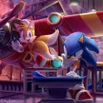  1:1 2020 absurd_res aircraft airplane anthro canid canine clothing detailed_background duo eulipotyphlan footwear fox fur gloves handwear hedgehog hi_res male mammal miitara miles_prower open_mouth open_smile signature smile sonic_the_hedgehog sonic_the_hedgehog_(series) tools video_games 