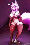  &lt;3 absurd_res anthro big_breasts blue_eyes blush breasts clothed clothing felid feline female firepawdacat fluffy genitals gloves handwear hi_res legwear lodi mammal partially_clothed pasties pussy sketch smile solo thigh_highs 