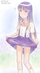  furude_rika higurashi_no_naku_koro_ni long_hair panties purple_eyes purple_hair skirt skirt_lift solo underwear wet wet_clothes white_panties zenkou 