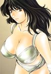  absurdres black_hair breasts cleavage highres kobayashi_hiyoko large_breasts long_hair non-web_source official_art peridot_(manga) solo suruga_mahiru 