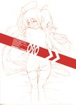  kaguchi_takeshi monochrome panties panty_pull shakugan_no_shana shana solo thighhighs topless underwear 