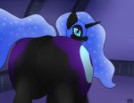  2020 big_butt butt equid fangs female feral friendship_is_magic hi_res horn hugebutt mammal my_little_pony nightmare_moon_(mlp) rear_view solo the-furry-railfan unicorn 