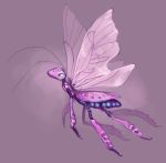  antennae blue_eyes bug clouded-3d faerie_neopet flying from_side neopets no_humans profile purple_background purple_theme ruki_(neopets) solo 