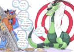  2020 anthro burger dialogue domestic_cat dr._viper english_text felid feline felis food hanna-barbera hybrid jake_clawson male mammal prisonsuit-rabbitman simple_background swat_kats target text traditional_media_(artwork) white_background 