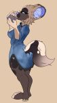 2020 anthro clothed clothing digital_media_(artwork) eyebrows eyelashes female fingers furkinghell hyaenid mammal solo spotted_hyena standing toes 