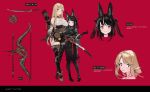  animal_ears character_design cleavage garter pantyhose pixiv_fantasia_age_of_starlight pointy_ears renatus.z sword tagme thighhighs weapon 