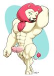  2019 badroy balls cartoon_network erection felid genitals humanoid_penis king_snugglemagne_xxv lion lips male male_focus mammal mane mao_mao:_heroes_of_pure_heart muscular nude pantherine penis pinup pose solo thick_lips 