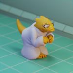  1:1 3d_(artwork) alphys digital_media_(artwork) female reptile scalie undertale video_games yowesephth 