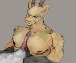  absurd_res antelope beastars big_pecs bovid fur gazelle genitals gouhin hi_res humanoid_penis hybrid male male/male mammal melon_(beastars) muscular nipples pecjob pecs penis sex unknown_artist yellow_body yellow_fur 