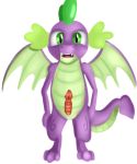  anthro dragon erection friendship_is_magic genitals jbond looking_at_viewer male my_little_pony penis solo spike_(mlp) wings young 