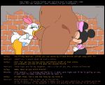  anal angelauxes animated breasts butt daisy_duck disney feces female forced genitals group group_sex male minnie_mouse oral penis rape scat sex size_difference threesome 