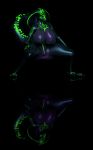  2020 3d_(artwork) absurd_res anthro big_breasts breasts digital_media_(artwork) female genitals hi_res mirror nipples pussy qhala reflection reptile reptilligator revealing_(disambiguation) scalie simple_background snake solo 