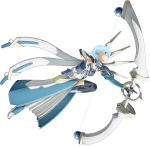  1girl aqua_eyes aqua_hair archery blue_eyes blue_hair bow_(weapon) hair_ornament hairclip holding holding_bow_(weapon) holding_weapon short_hair sinon string sword_art_online sword_art_online_alicization weapon 