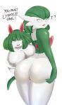  ? big_breasts big_butt breasts butt duo female female/female gardevoir genitals hi_res kirlia nintendo pok&eacute;mon pok&eacute;mon_(species) pussy sana!rpg text video_games 