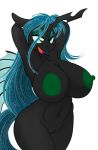  anthro arthropod big_breasts breasts changeling color_edit colored edit evan555alpha female friendship_is_magic genitals huge_breasts king-cheetah my_little_pony nude pussy queen_chrysalis_(mlp) 