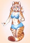 clothing felid feline female hi_res luxarts mammal pancake_(character) pantherine tiger underwear 