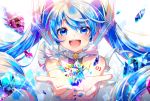  blue_eyes blue_hair close hatsune_miku long_hair shirayuki_towa twintails vocaloid 