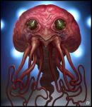  alien ambiguous_gender blue_background briad davesrightmind fangs green_eyes hi_res nightmare_fuel pink_body pink_skin simple_background tentacles the_war_of_the_worlds 