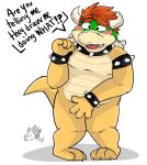  2019 absurd_res aleexx_fur alexxfur2 anthro blush bowser english_text hi_res humanoid_hands koopa mario_bros nintendo scalie simple_background slightly_chubby solo text video_games white_background 