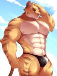 666yubazi alpha_(disambiguation) bulge felid hairy hi_res kemono male mammal muscular muscular_male pantherine tiger 