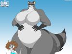  4:3 breasts cjshadorunner duo macro mammal procyonid raccoon rodent sciurid size_difference 