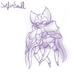  1:1 2020 animal_genitalia anthro arthropod blush claws cloak clothed clothing digital_media_(artwork) erection genital_slit genitals hollow_knight insect internal_balls looking_at_viewer male mature_male monochrome penis simple_background simple_shading sketch slit smile solo soul_master soul_master_(hollow_knight) sulfur_snail_(artist) topwear unfinished unusual_genitalia unusual_penis video_games 