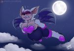  2019 big_breasts breasts clothed clothing digital_media_(artwork) drxii female flying huge_breasts mammal pregnant rouge_the_bat solo sonic_the_hedgehog_(series) 