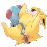  1:1 4_toes ambiguous_gender blue_body blue_skin blush bodily_fluids chest_tuft clitoral clitoris ears_back eeveelution ejaculation eyes_closed female female/ambiguous feral fur genital_fluids genitals hi_res jolteon long_ears nintendo open_mouth orgasm penetration pivoted_ears pok&eacute;mon pok&eacute;mon_(species) pu_sukebe pussy pussy_ejaculation pussy_juice snout spread_legs spreading tears teeth tentacles tentacool toes tongue tuft vaginal vaginal_penetration video_games yellow_body yellow_fur 