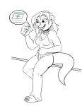  anthro bouncyotter breasts clothed clothing collar female fur hair hi_res lutrine mammal mustelid nipple_outline open_mouth pregnancy_test shawnthegirl shirt solo tank_top topwear 