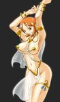  armpits arms_up artist_request breasts dancer large_breasts nami_(one_piece) one_piece orange_hair revealing_clothes short_hair solo 