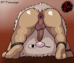  2020 anus balls butt darkened_genitalia digital_media_(artwork) erection feral fur genitals hi_res male mammal nintendo penis pok&eacute;mon pok&eacute;mon_(species) presenting presenting_hindquarters primate primeape puffy_anus rapistwerewolf rear_view simple_background solo video_games 