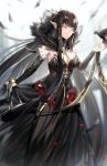  cleavage dress fate/apocrypha fate/stay_night grape pointy_ears semiramis_(fate) 