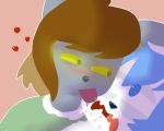  5:4 ambiguous_gender anthro licking love nawnii tongue tongue_out wolfychu 
