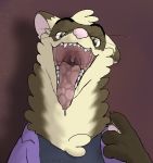  bodily_fluids domestic_ferret hi_res inviting mammal mouth_shot muffin_(themuffinly) mustela mustelid musteline saliva teeth themuffinly uvula vore whiskers 