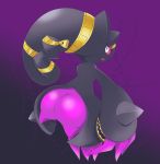  banette big_butt breasts butt butt_shot fan_character female hi_res long_coat looking_at_viewer mega_banette mega_evolution nintendo pink_body pink_skin pok&eacute;mon pok&eacute;mon_(species) presenting presenting_hindquarters rear_view side_boob smile solo tohtori_crow video_games zipper 