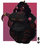  absurd_res big_breasts breasts cleavage clothed clothing dragon eyewear female glasses hand_on_hip hi_res huge_breasts looking_at_viewer nipple_outline solo superix text thick_thighs torn_clothing wide_hips 