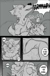  amazinggwen beastars bite biting_lip black_and_white bovid breasts canid canine canis caprine clothed clothing comic dialogue domestic_sheep female genitals grope hi_res legoshi_(beastars) mammal merino_sheep monochrome neighbor penetration penis predator/prey pussy sebun_(beastars) sheep size_difference sleepwear smaller_female text url vaginal vaginal_penetration wet wolf 