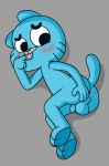  anthro anus balls blush butt cartoon_network cub domestic_cat felid feline felis flaccid foreskin genitals gumball_watterson hi_res lying male mammal nude on_side penis perineum pose solo spread_butt spreading tenerius the_amazing_world_of_gumball tongue tongue_out young 