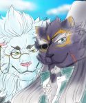  eyewear felid irura0323 lion male mammal monocle muscular muscular_male pantherine snow_(tas) tezcatlipoca tokyo_afterschool_summoners video_games 