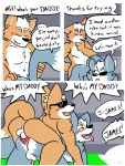  3:4 blush butt canid canine canis english_text fizzyjay fox fox_mccloud genitals hi_res male male/male mammal nintendo penis star_fox text video_games wolf wolf_o&#039;donnell 